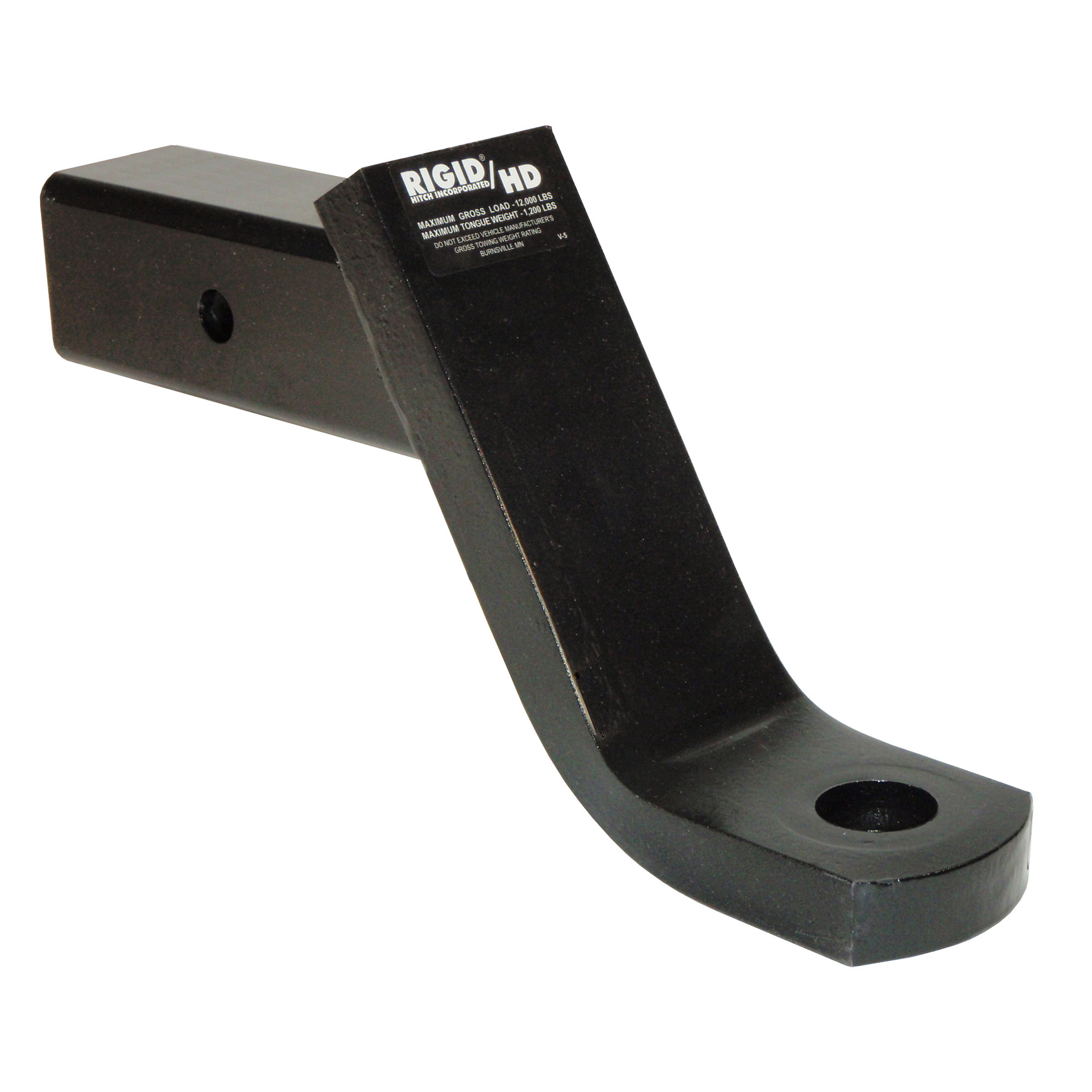 Rigid Hitch, Heavy Duty Ball Mount, Hollow Shank, Gross Towing Weight 12000 lb, Class Rating Class IV, Model# HUB-25509